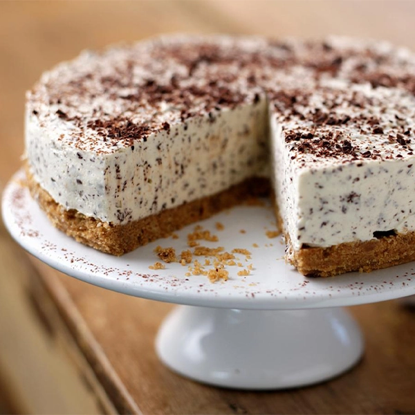 Irish cream and chocolate cheesecake